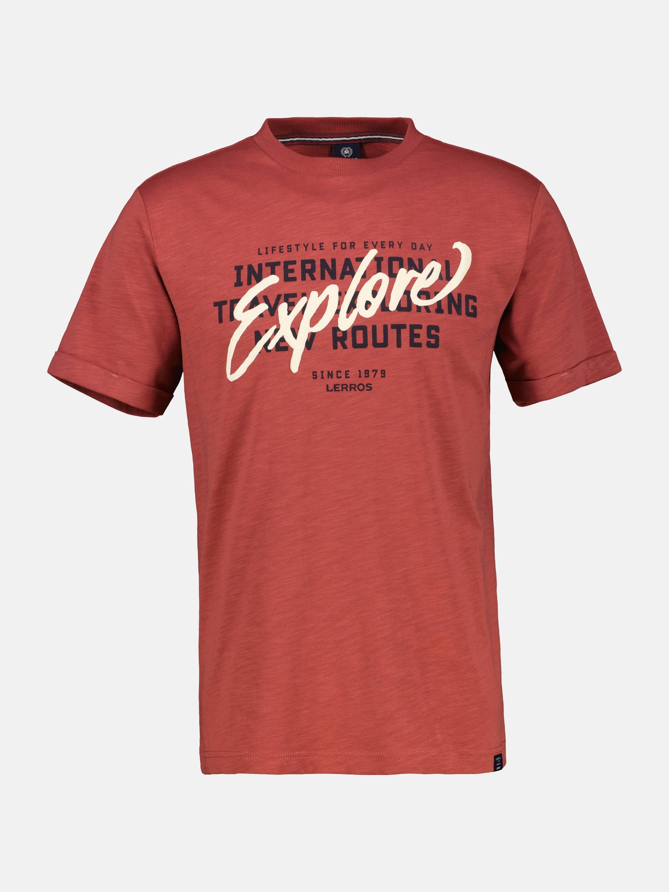 T-Shirt mit Brustprint in Übergrößen