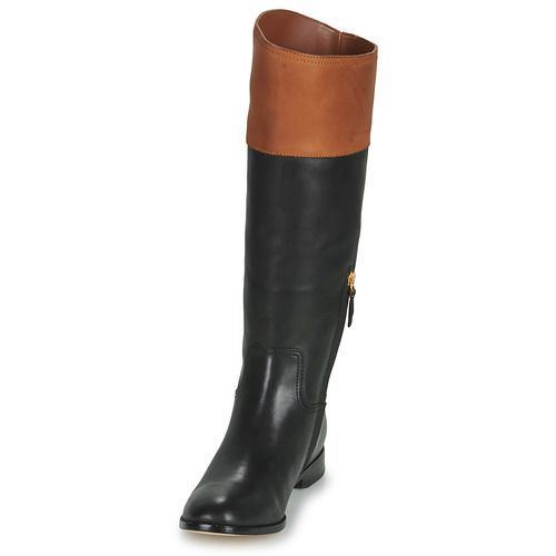 Lauren Ralph Lauren - JUSTINE-BOOTS-TALL BOOT Negro / Cognac
