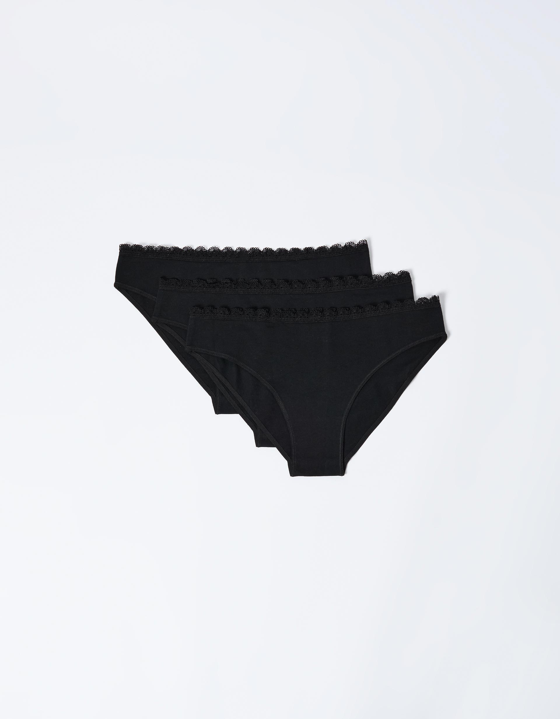Pack 3 Cuecas, Mulher, Preto