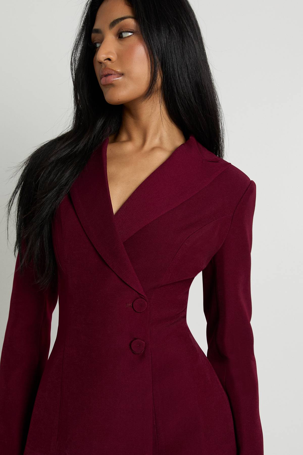 boohoo Blazer asymétrique enveloppant