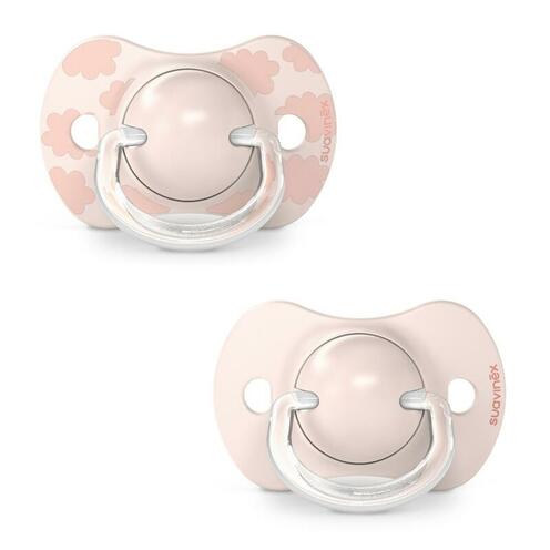 2 sucettes symétrique SX PRO - 0 à 6 mois - Rose - SUAVINEX