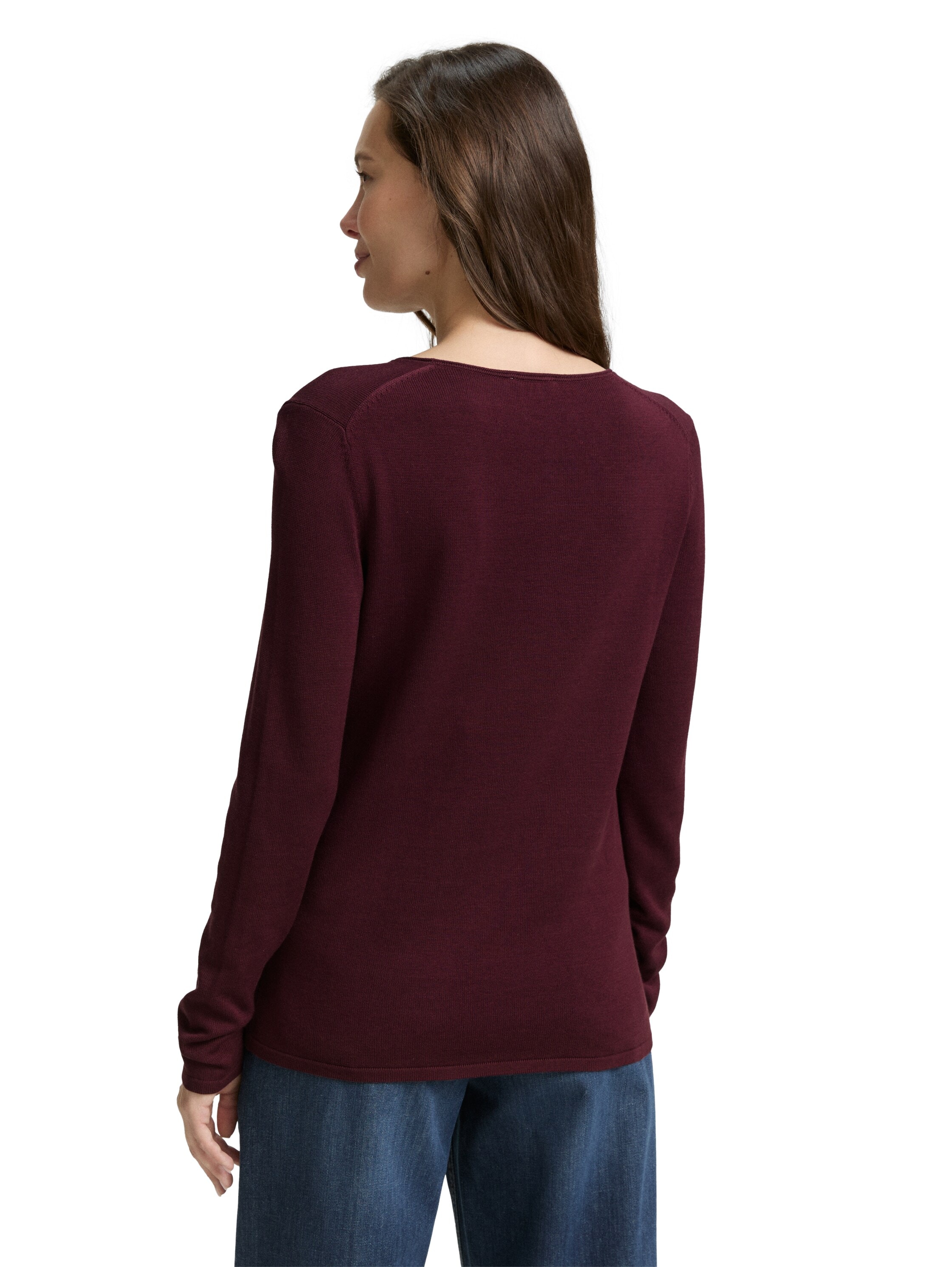 TOM TAILOR V-Ausschnitt-Pullover mit V-Ausschnitt