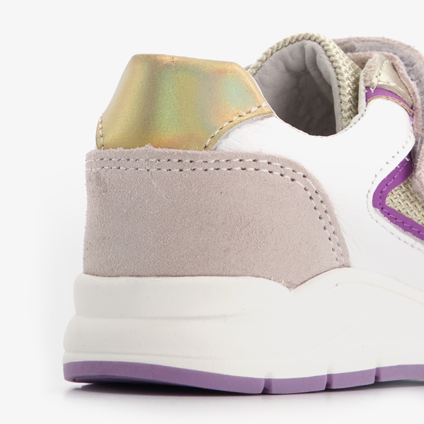TwoDay leren meisjes sneakers paars goud
