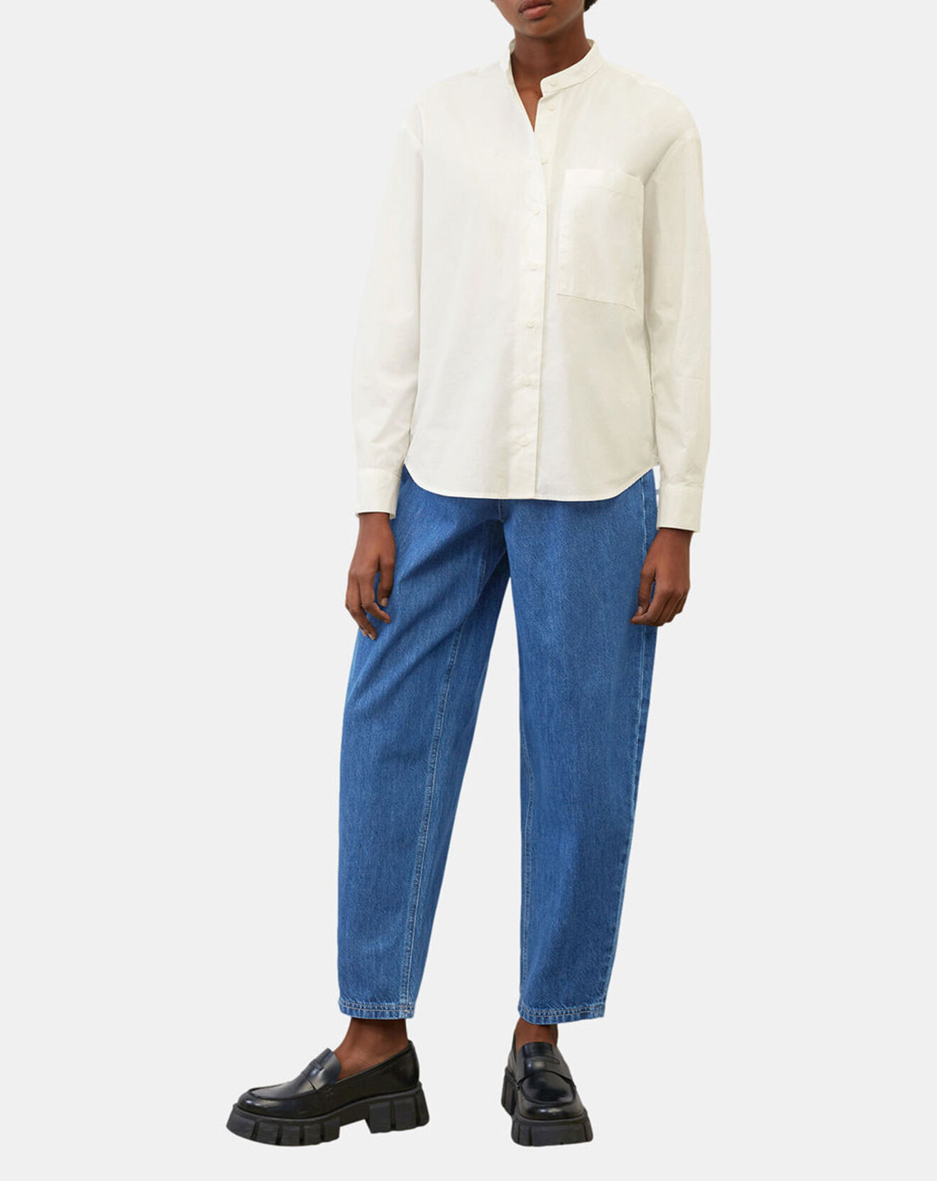Marc O'Polo Chemise col mao blanche