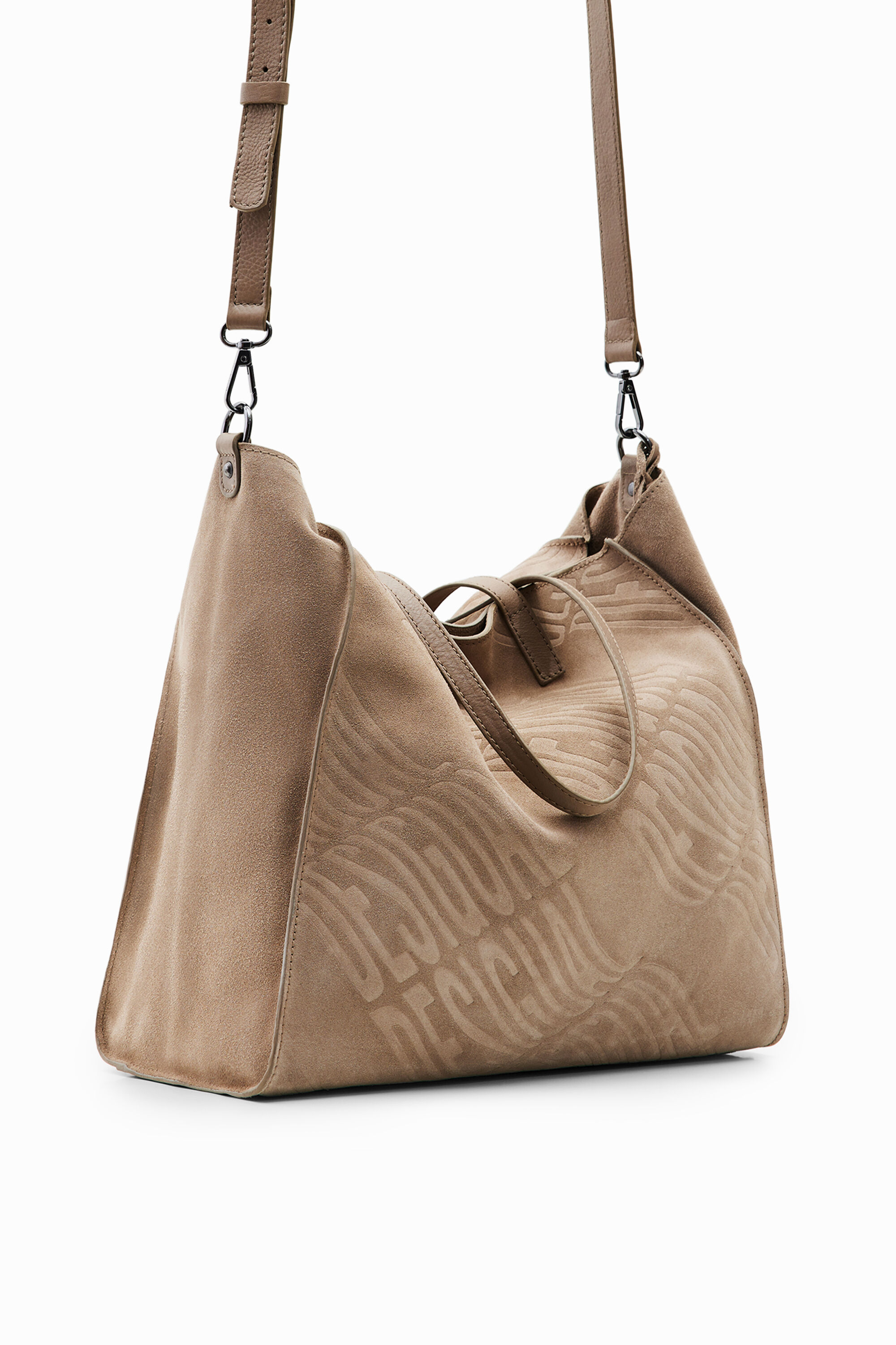 Bolsa grande de couro com logotipo
