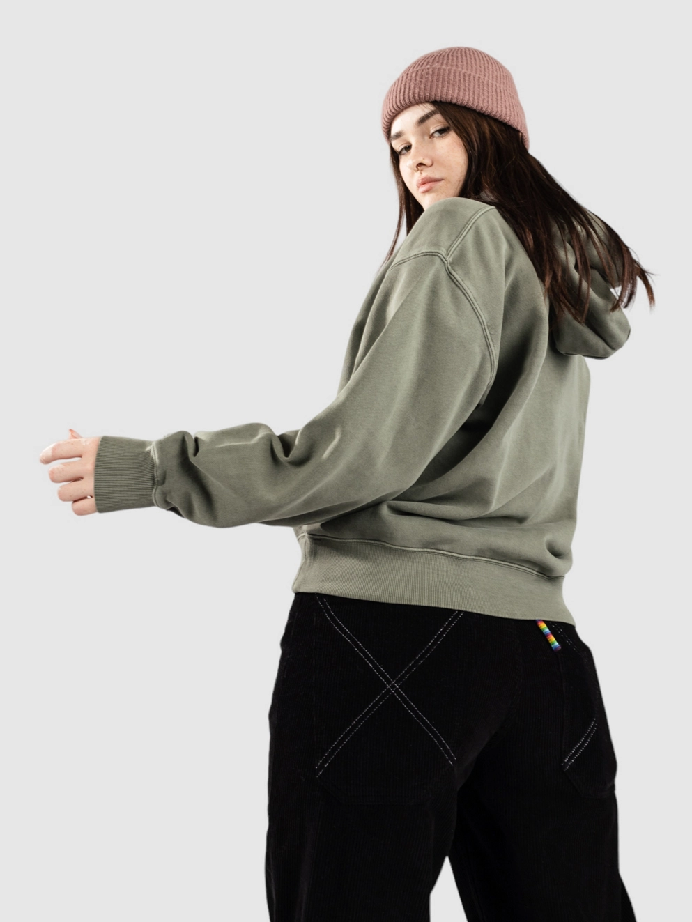 Carhartt WIP Nelson Hoodie smoke green garment dyed