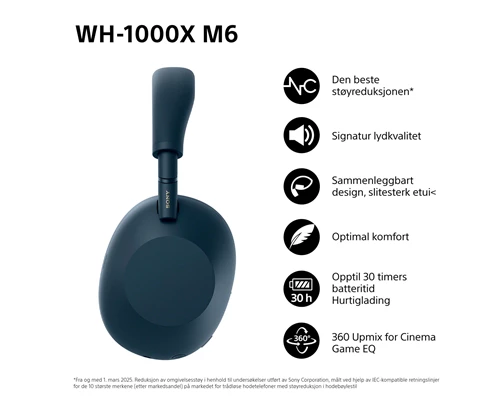 Sony WH-1000XM6 - Midnight Blue