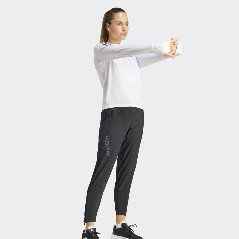 Tee-shirt manches longues pour femmes Adidas Aeroready blanc
