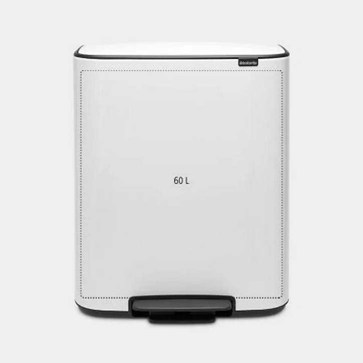 Poubelle à pédale Brabantia Bo Waste Bin 60 L blanc