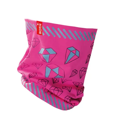 Roth Schlauchschal Diamant, relfektierend, pink