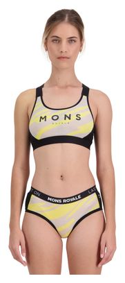 Brassière Mons Royale Stella X-Back Merino Jaune
