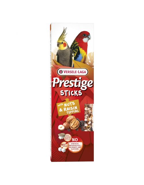 Versele-Laga Prestige Sticks Grote Parkieten - Vogelsnack - Noten Rozijn 140 g 2 stuks
