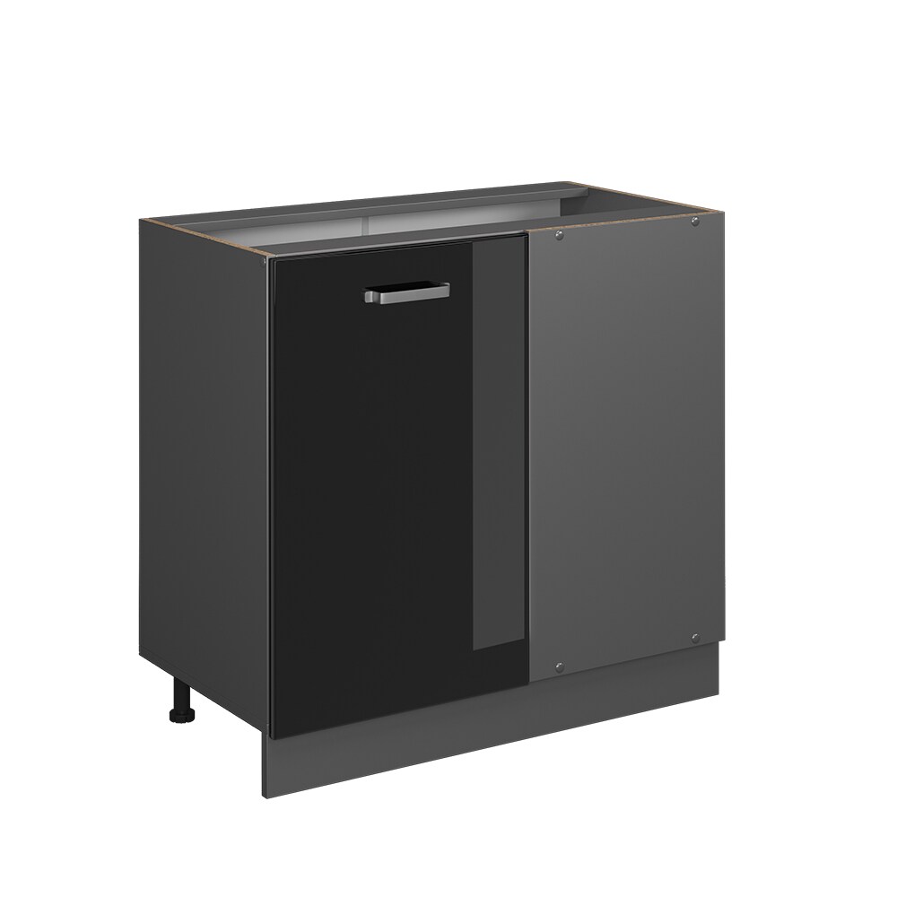 Vicco Eckunterschrank Küchenschrank R-Line Solid Anthrazit Schwarz 86 cm modern