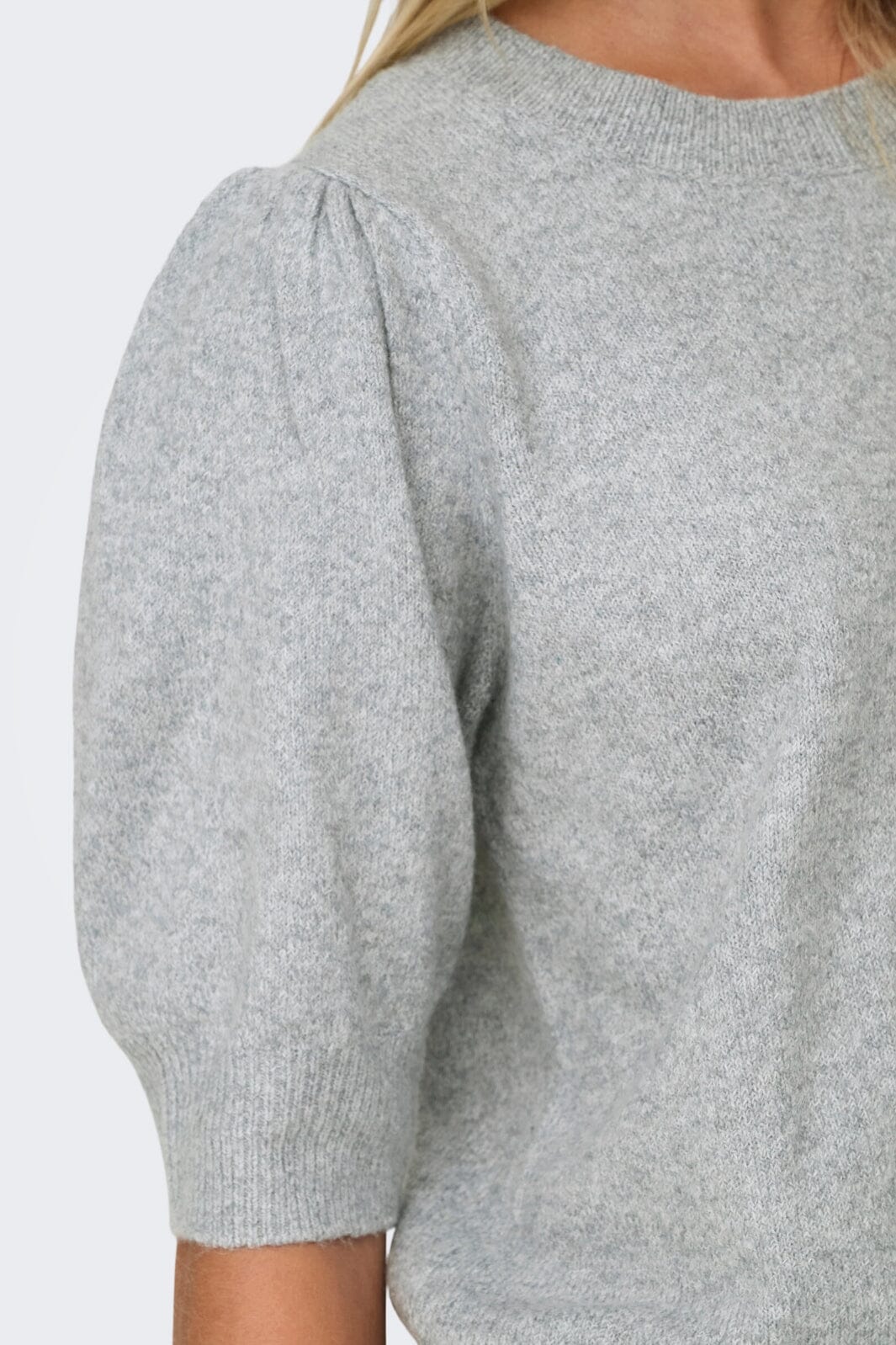Only Onlrica Life 2/4 Pullover Knt 4602264 light grey melange
