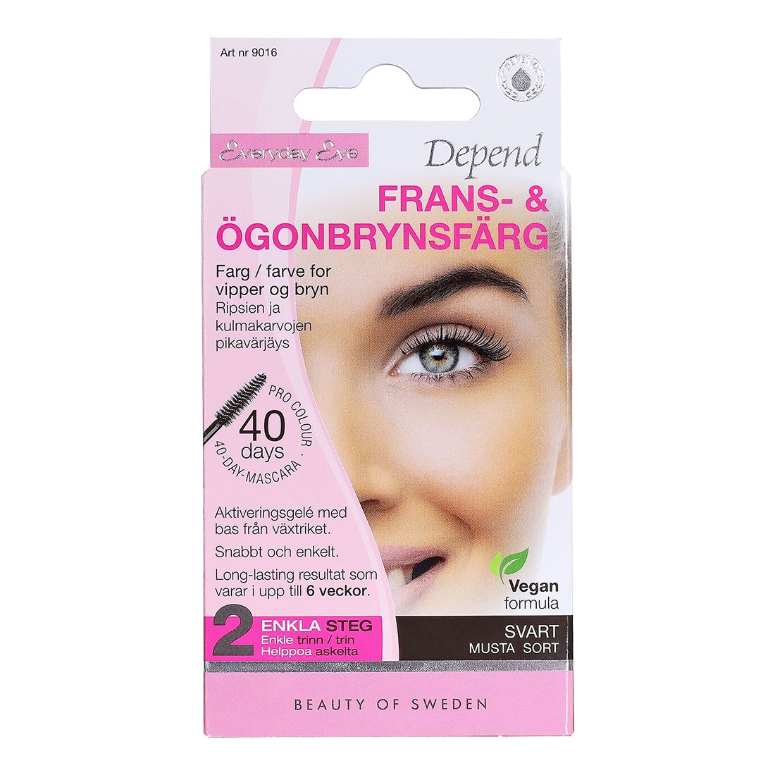 Vippe og brynsfarge