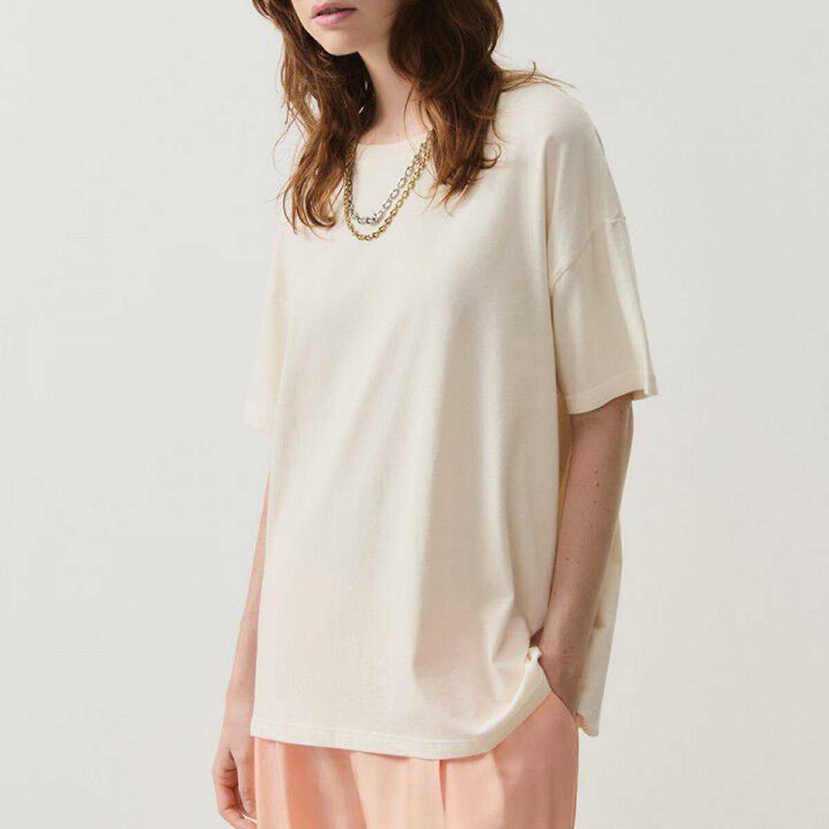 AMERICAN VINTAGE<br>Camiseta de manga curta com decote canoa PYMAZ
