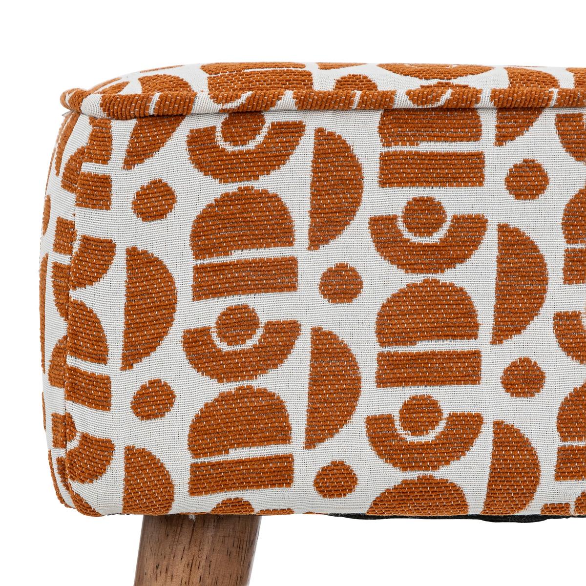 TABOURET D APPOINT CHIARA CHENILLE JACQUARD OCRE