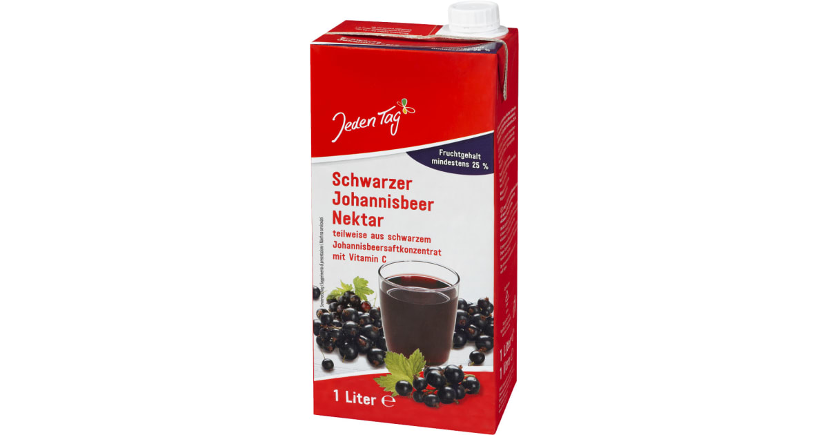Jeden Tag Schwarzer Johannisbeer-Nektar 1,0 Liter (Einweg)