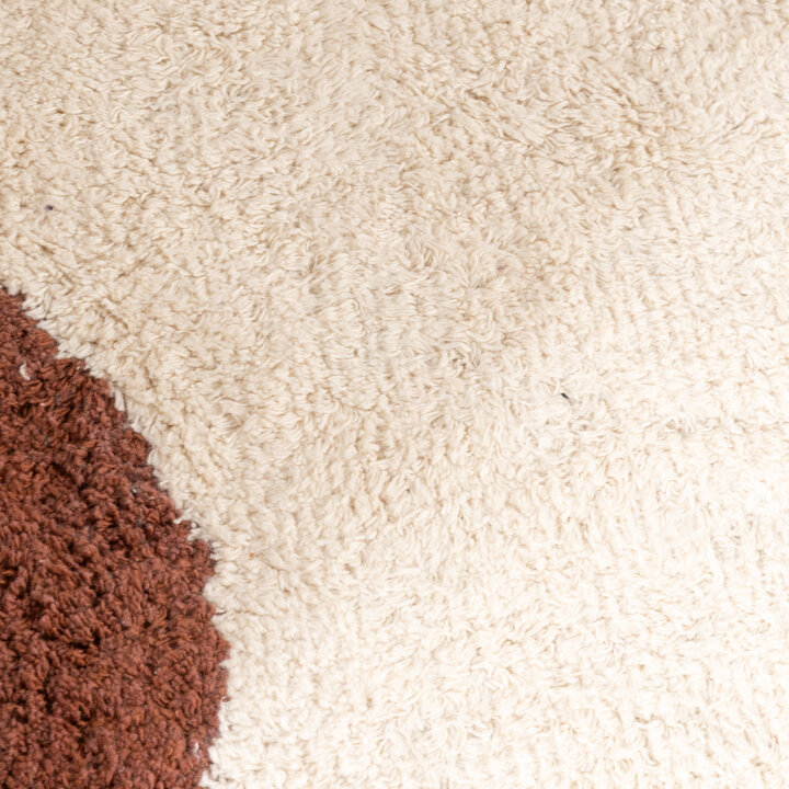 Rond Wasbaar vloerkleed - Hazy Bruin/Creme