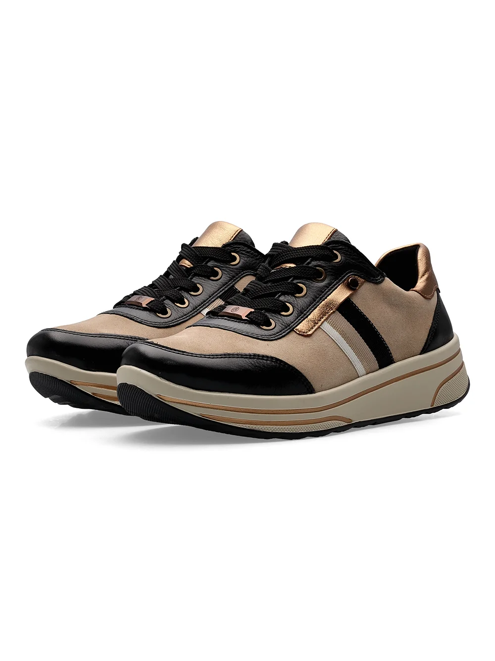 Sneaker Sapporo beige schwarz