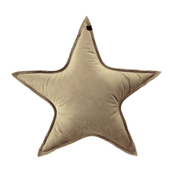 Overseas Star Kussen – Velours – Beige