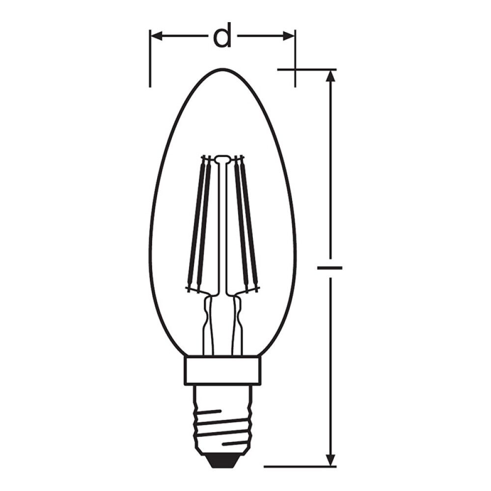 LYSPÆRE OSRAM VINTAGE LED E14 1906 4W