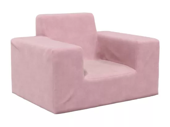 Canapé pour enfants Rose Peluche douce