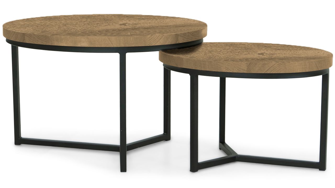 Salontafelset Oldwood -  Braun B71 x D52 x H43 cm