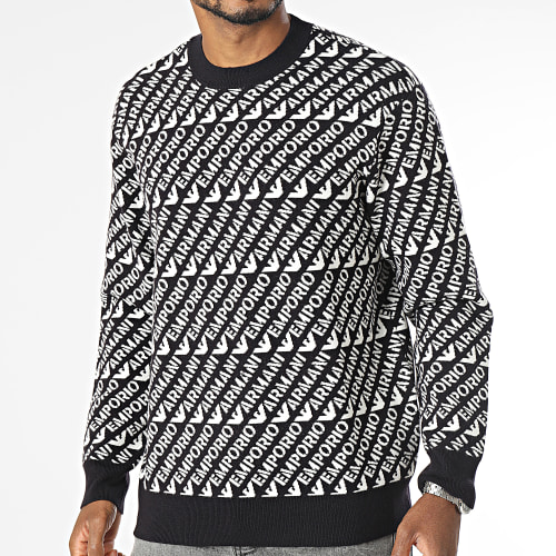Pull 6R1MU2 Noir Blanc
