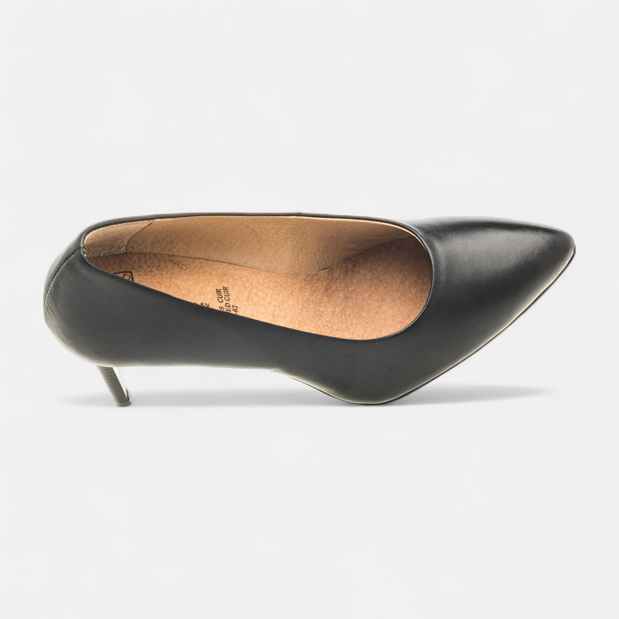 Escarpins à talon Femme en cuir noir