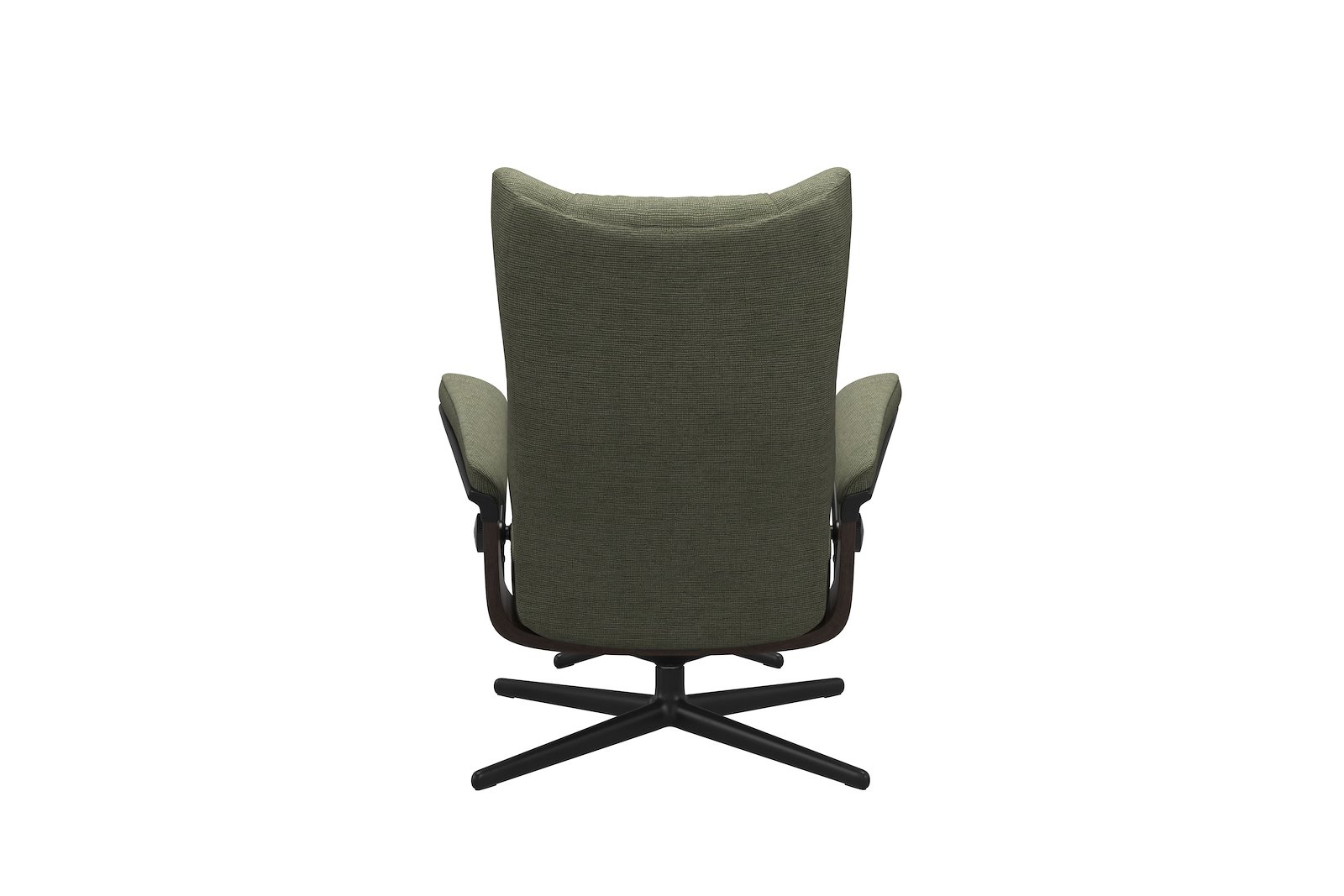 Wing lenestol m/krakk Tekstil Jasmine Dark Green - Sort Cross - Wengebeiset