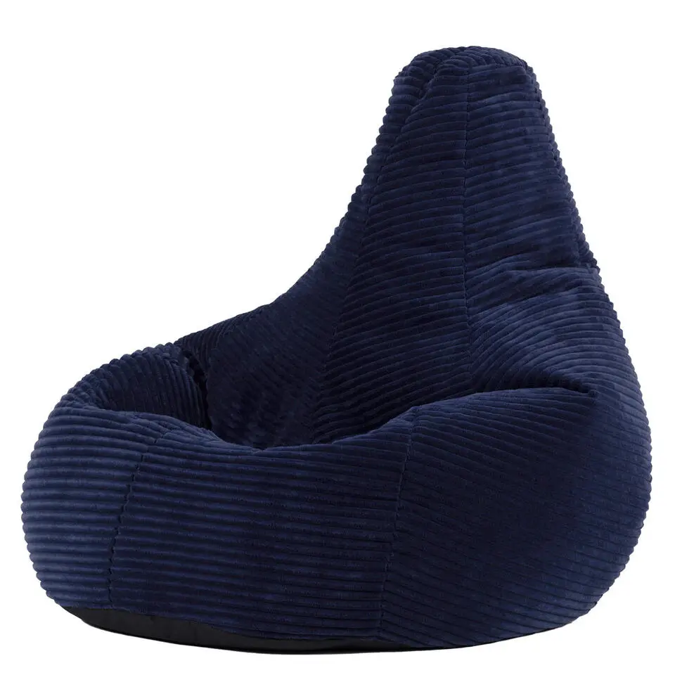 Set van 2 icon Kinderzitzakken Dalton - Corduroy Zitzak - Marineblauw