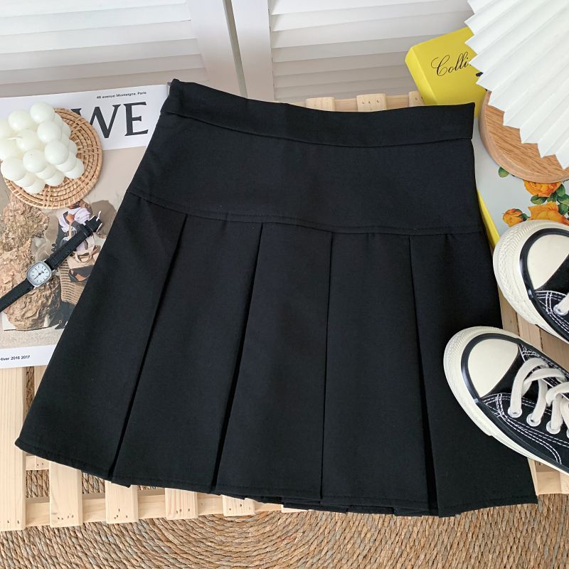 Babique - Minirok met hoge taille en plooien