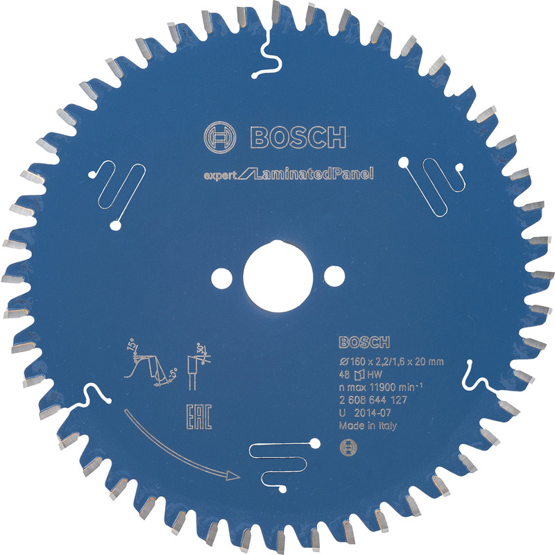 Bosch cirkelzaagblad Expert for Laminated Panel 160x20x2,2mm 48T