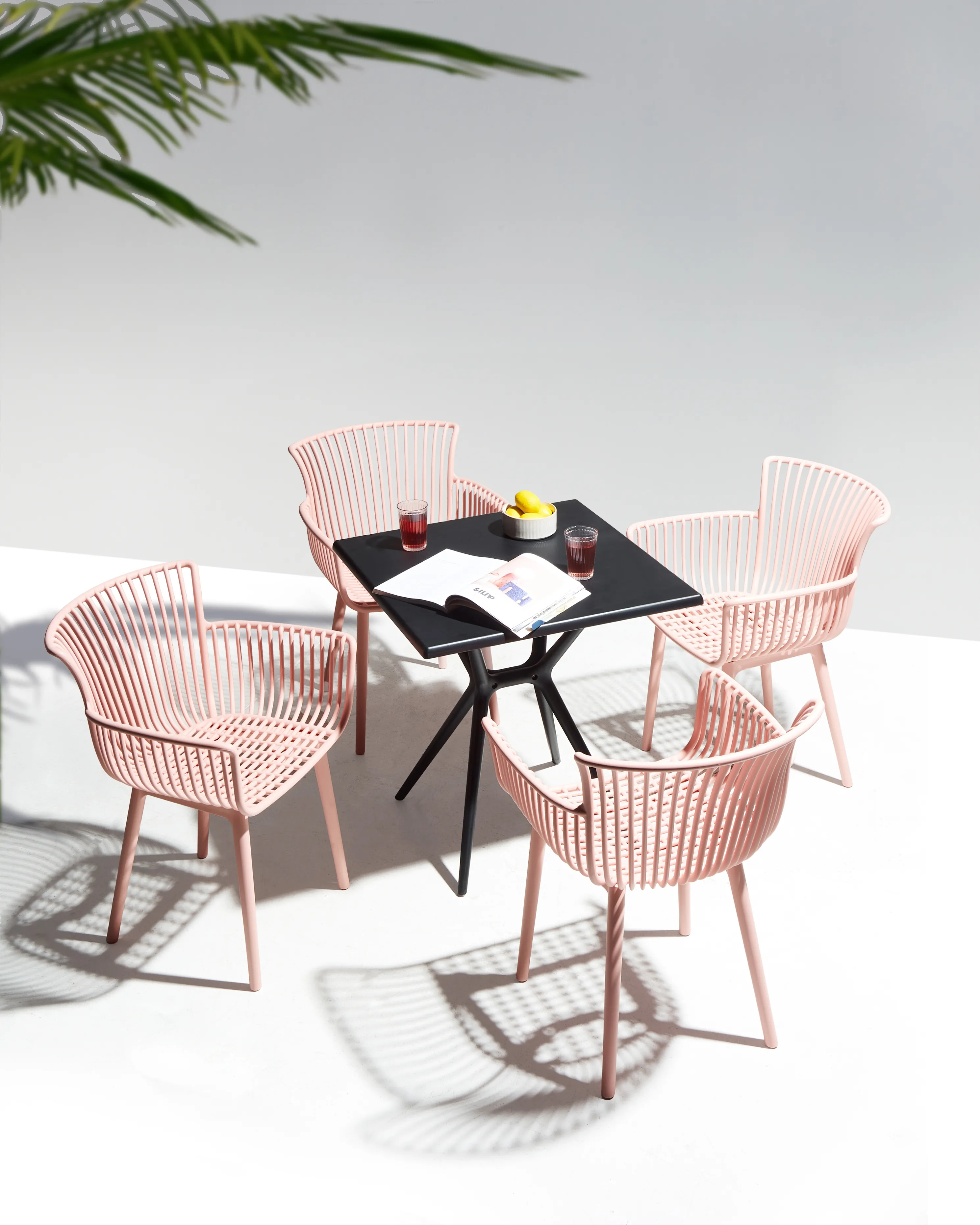 Set van 4 tuinstoelen PESARO Roze