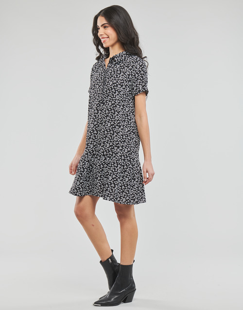 JDY - JDYLION S/S PLACKET DRESS - Noir / Blanc