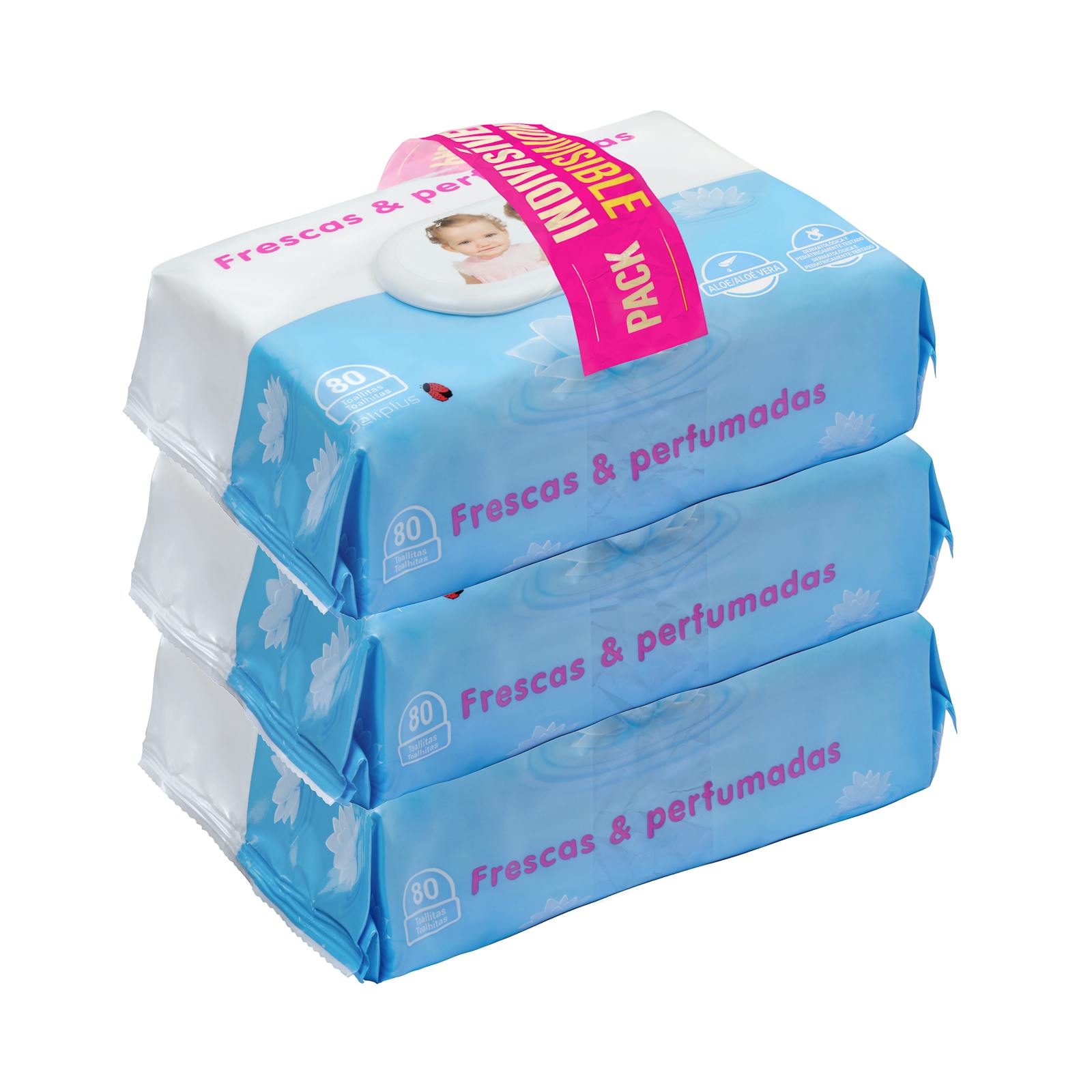 Lingettes pour bébé fraîches et parfumées Deliplus