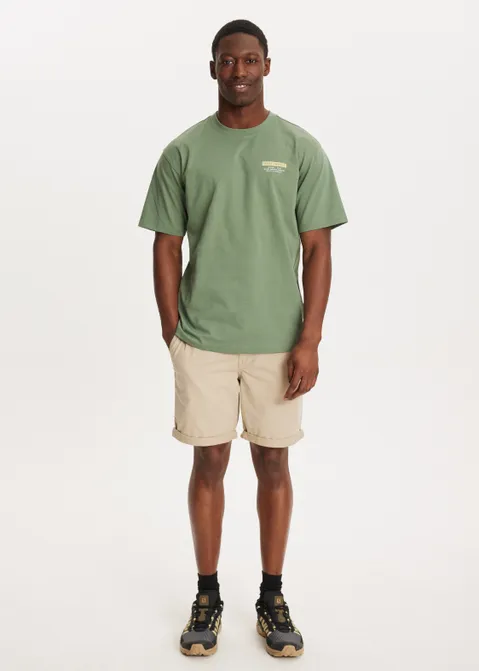 T-shirt met print map groen (GRN.M)