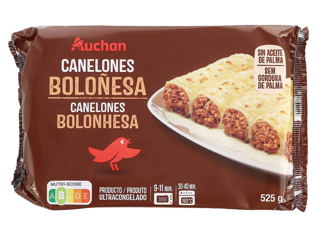CANELONES À BOLONHESA AUCHAN 525G