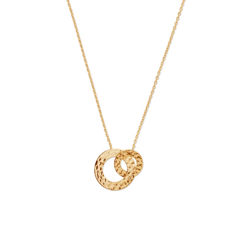 Collier martelé plaqué or jaune ou argent MATHILDA - Bijoux Privés Discovery