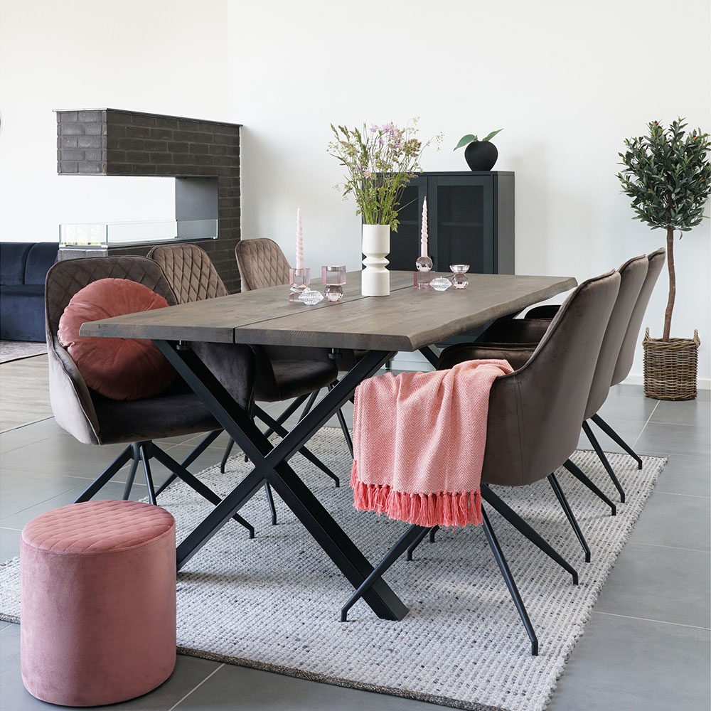 Eikenhouten eettafel Fendi Naturel