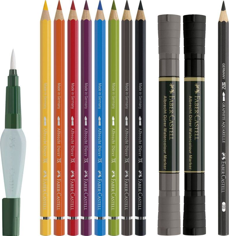 Faber-Castell - Discovery Set Albrecht Durer - Aquarel Kleurpotloden en Markers - 12 Stuks