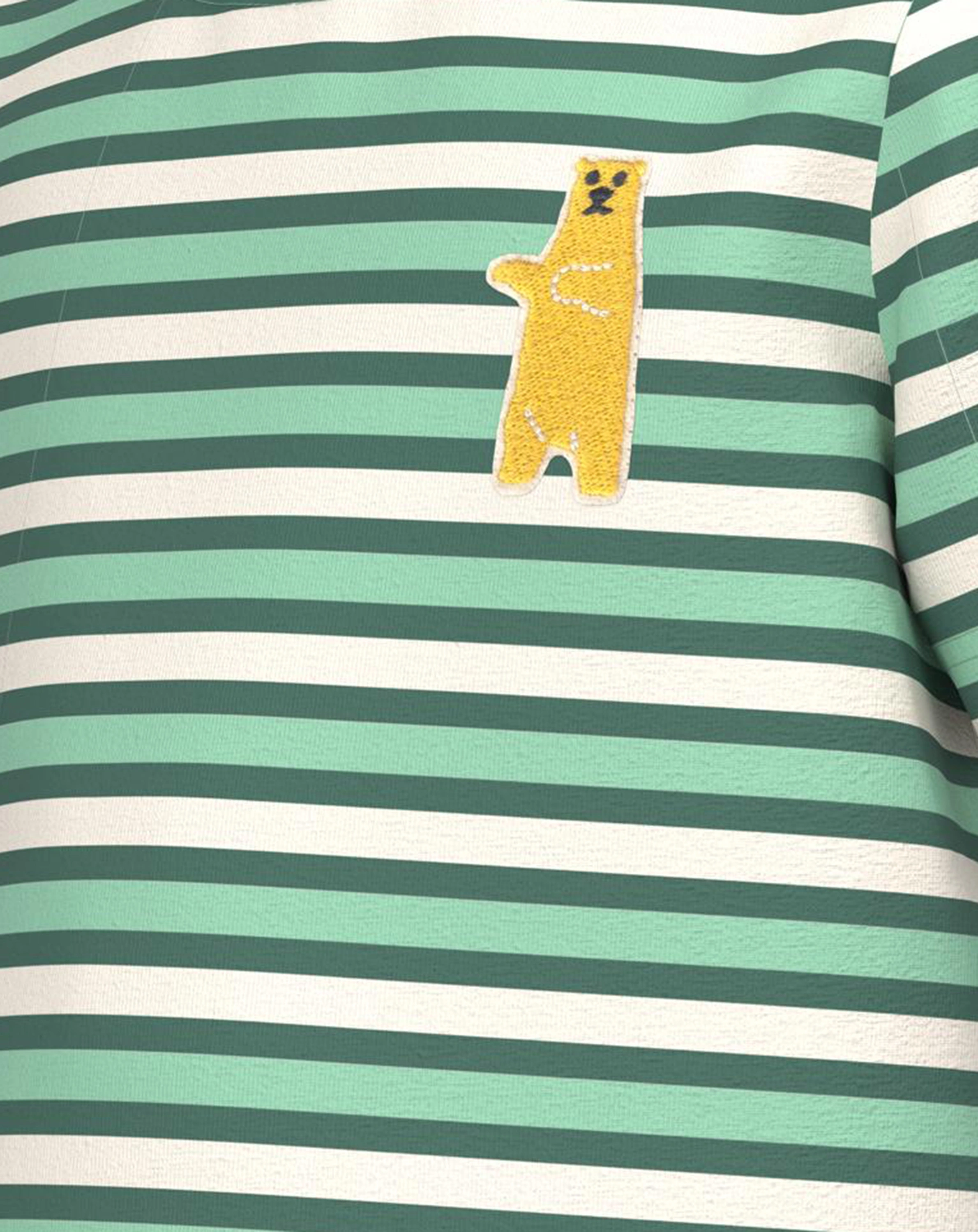 T-Shirt NMMDIK geringelt in hemlock
