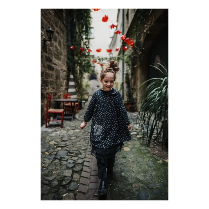 Lilinoa Robe Naël Fleurs | Noir