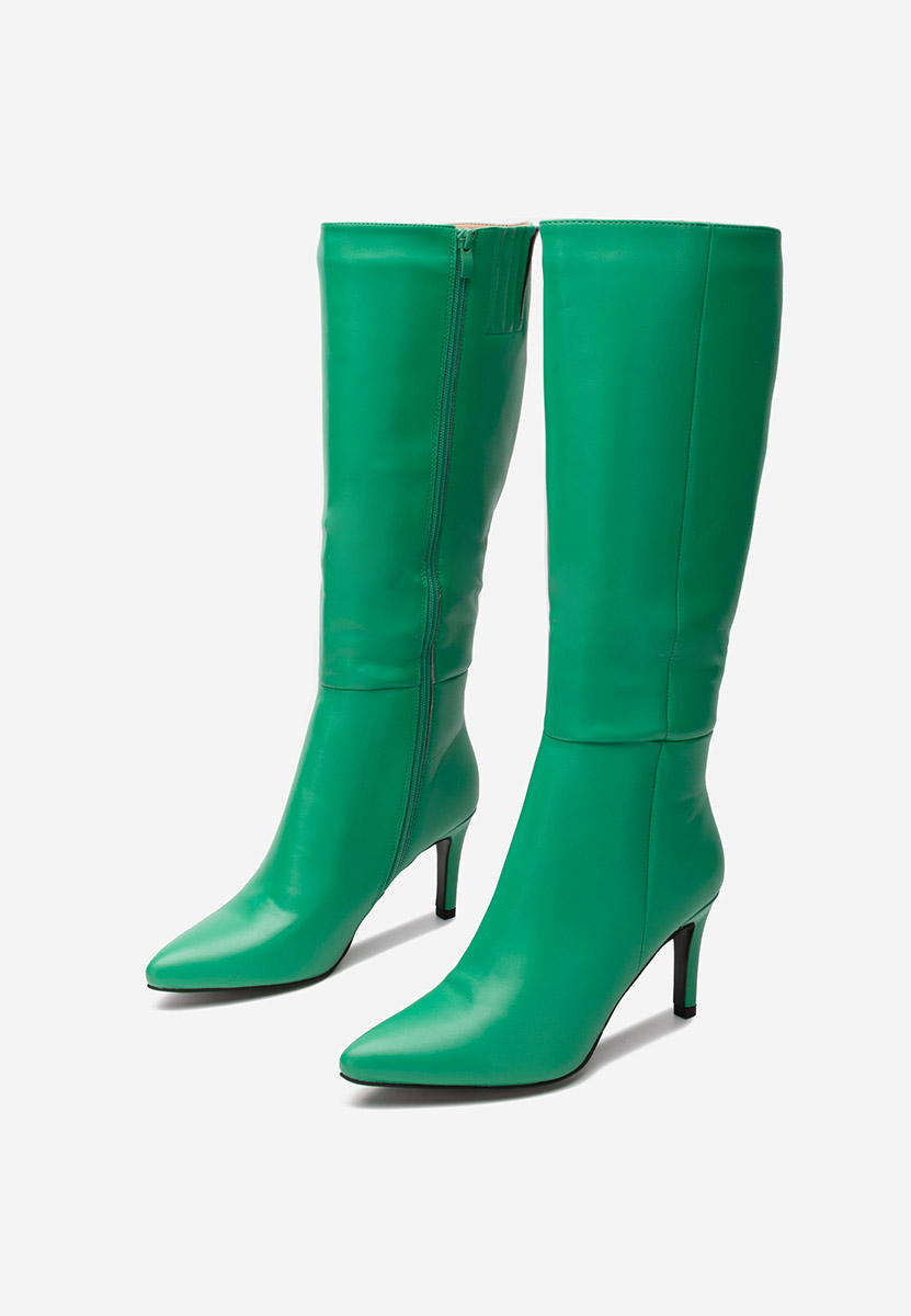 Bottes talons aiguilles verts Terama