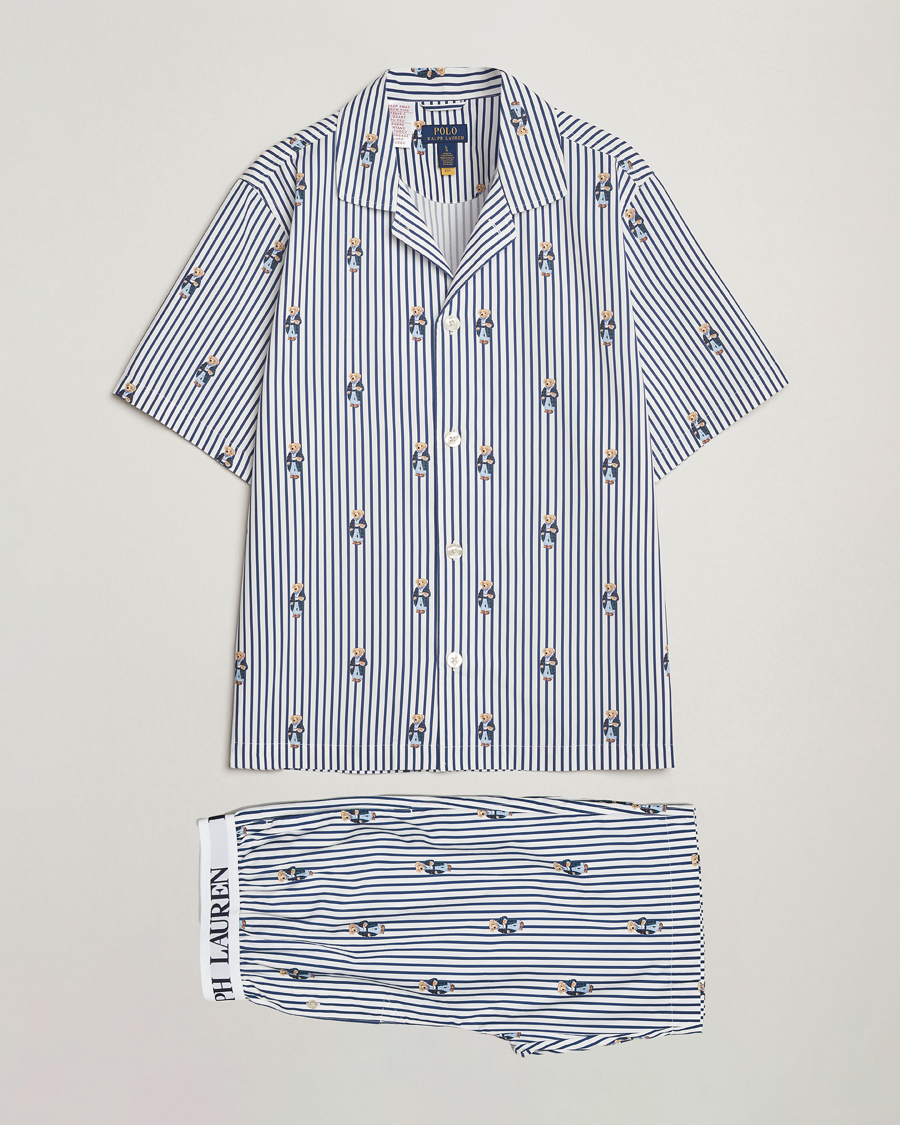 Polo Ralph Lauren Cotton Short Sleeve Pyjama Set Stripe/Bear