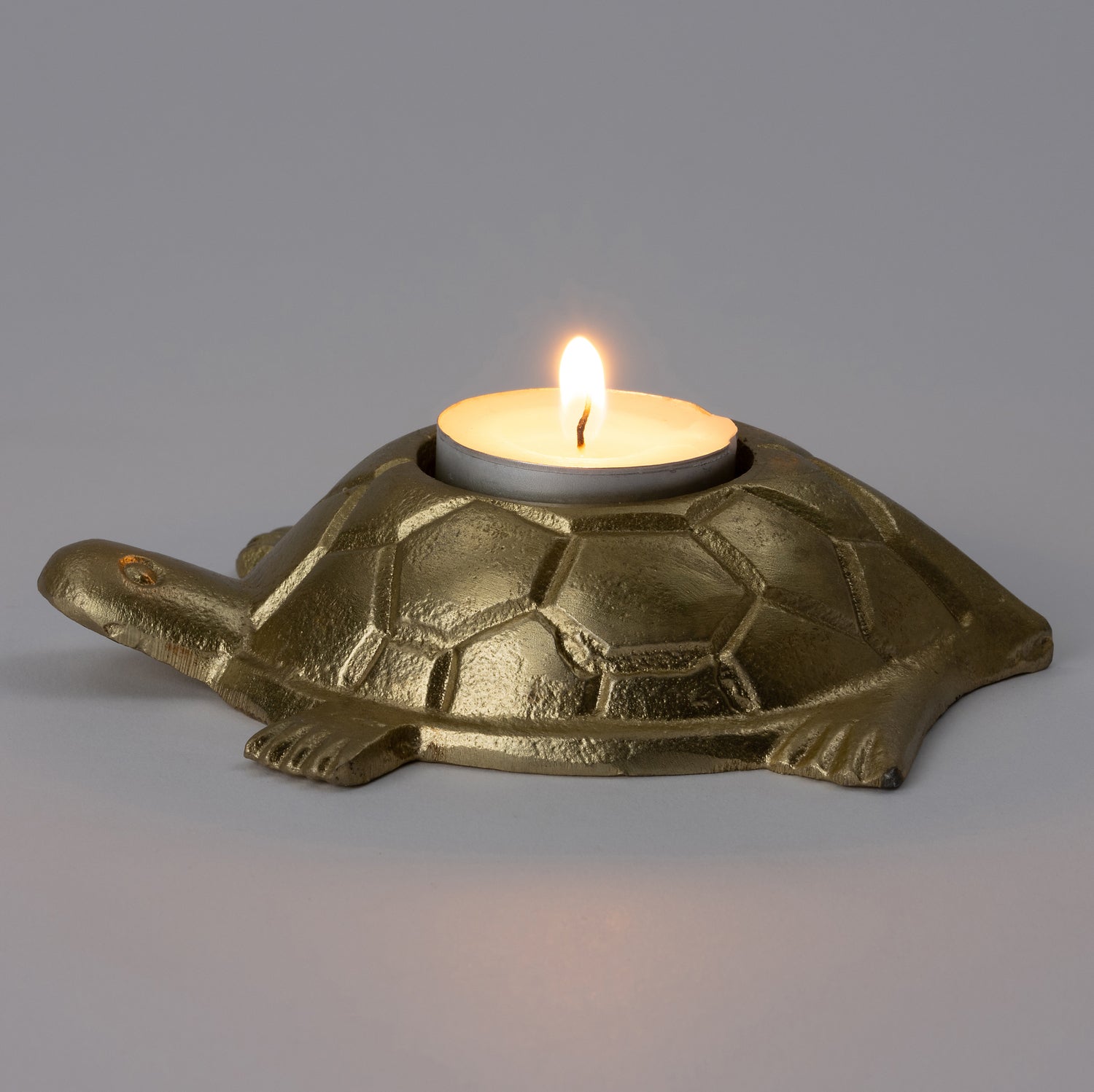 Intratuin waxinelichthouder Schildpad goud 13 x 10,5 x 3 cm