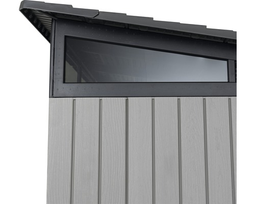 LIFETIME Merkur tuinhuis inclusief vloer, wandhaken en plank, 254 x 254 cm, grijs