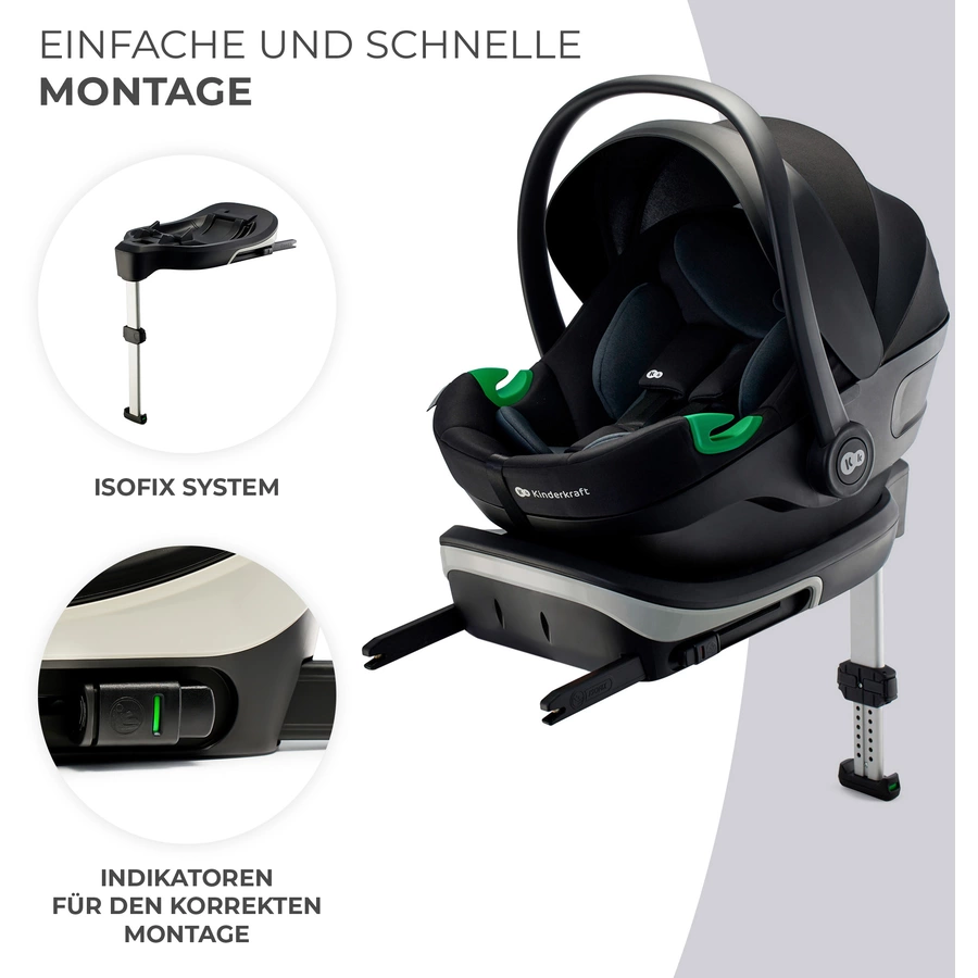 Kinderkraft Autokindersitz I CARE i Size 40 bis 87 cm graphite black