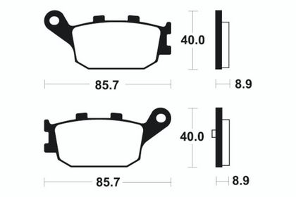 Plaquettes de freins Tecnium Scooter organique - ME253